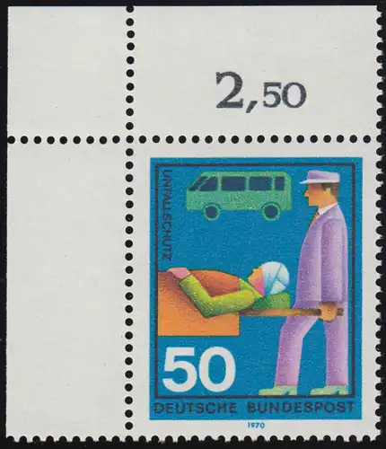 633 Services auxiliaires 50 Pf Protection contre les accidents ** Coin o.l.