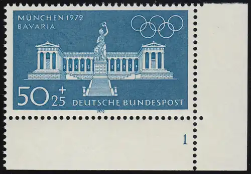 627 Olympische Sommerspiele 50+25 Pf Bavaria ** FN1