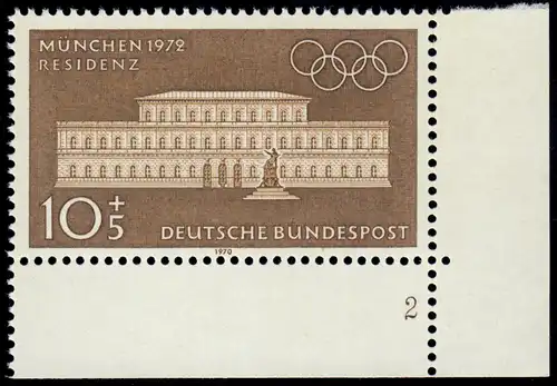 624 Olympische Sommerspiele 10+5 Pf Residenz ** FN2