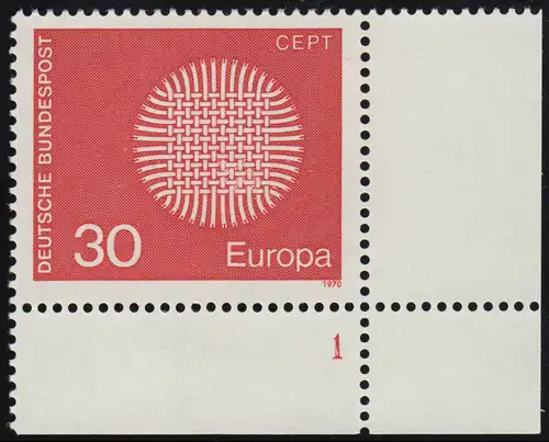 621 Europe 30 Pf Symbol solaire ** FN1