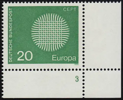 620 Europe 20 Pf Symbol solaire ** FN3
