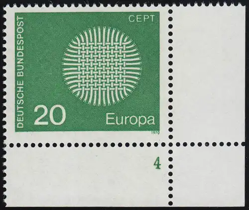 620 Europe 20 Pf Symbol solaire ** FN4