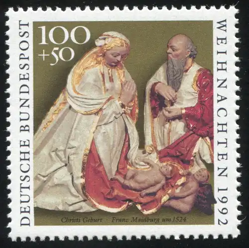 1640 Noël 100 PF - PLF point vert sous T de NOEL, case 21, **