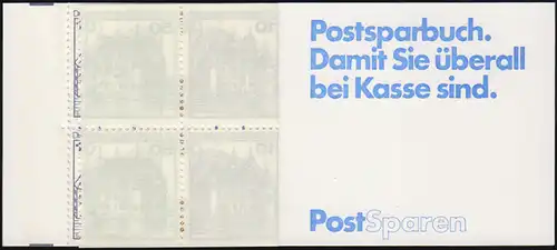 22IadK2 MH BuS 1980 mit Zählbalken - Heftchenblatt mit Fehlfaltung, **