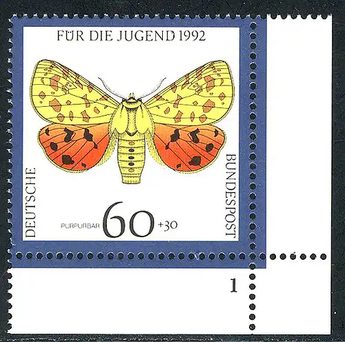 1602 Jeunesse papillon de nuit 60+30 Pf ** FN1