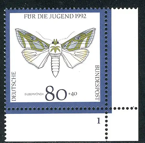 1604 Jugend Nachtfalter 80+40 Pf ** FN1