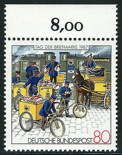 1337 Tag der Briefmarke ** Oberrand