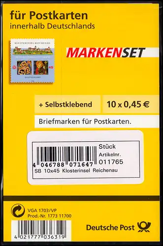 71I SB cb MH Reichenau - sous plaquette thermoformée 1/2008 Label C, frais de port **