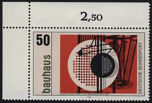 1164 Bauhaus Laszlo Moholy-Nagy 50 Pf ** Coin o.l.