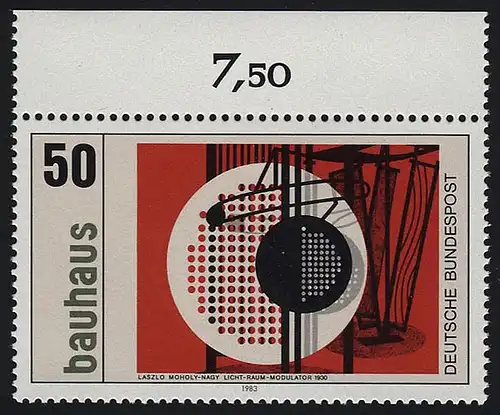 1164 Bauhaus Laszlo Moholy-Nagy 50 Pf ** Oberrand