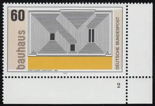 1165 Bauhaus Josef Albers 60 Pf ** FN2
