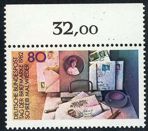 1154 Tag der Briefmarke ** Oberrand