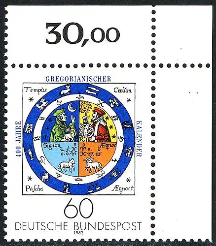 1155 Calendrier grégorien ** Coin o.r.