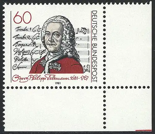 1085 Georg Philipp Telemann ** Coin et r.