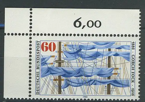 1058 Johann Kinau Gorch Fock ** Ecke o.l.