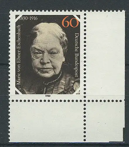 1057 Ebner-Eschenbach ** Coin et r.