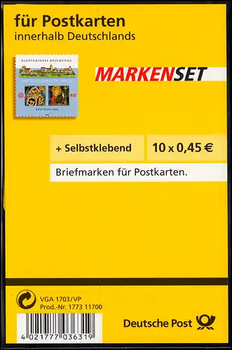 71I SB cb MH Reichenau - im Blister Stand 01/2008 postfrisch **