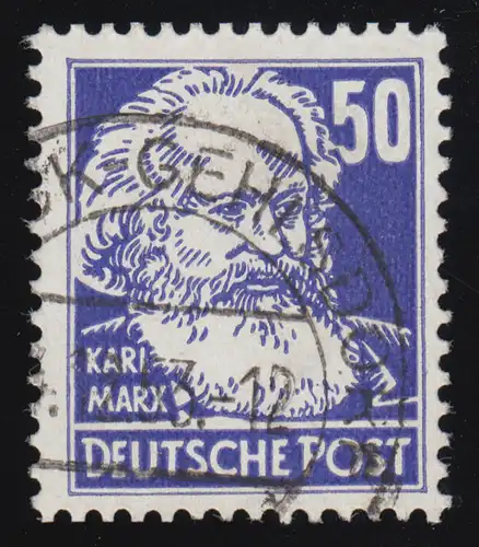 337 Karl Marx 50 Pf Bedarfsstempel O geprüft