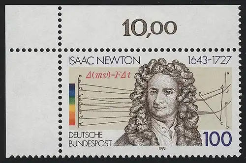 1646 Sir Isaac Newton ** Ecke o.l.