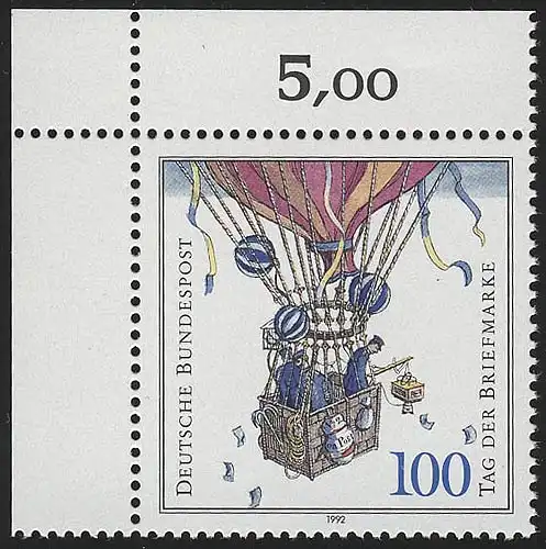 1638 Tag der Briefmarke 100 Pf ** Ecke o.l.