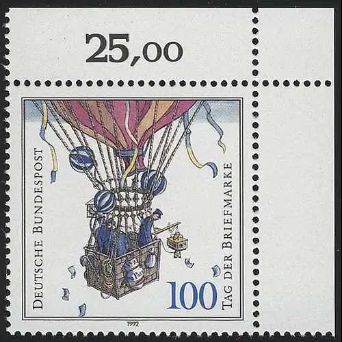 1638 Jour du timbre 100 Pf ** Coin o.r.