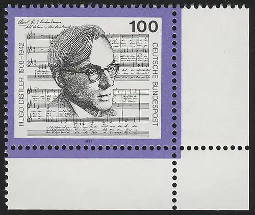 1637 Hugo Distler ** Ecke u.r.