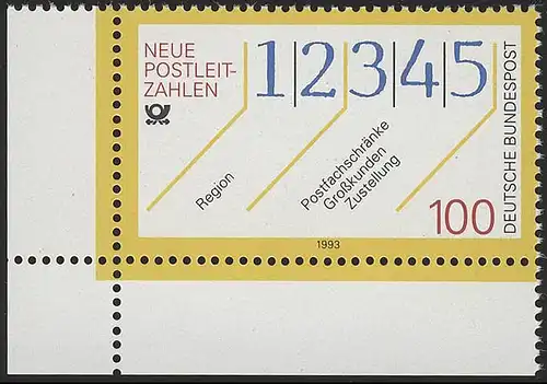 1659 Neue Postleitzahlen ** Ecke u.l.