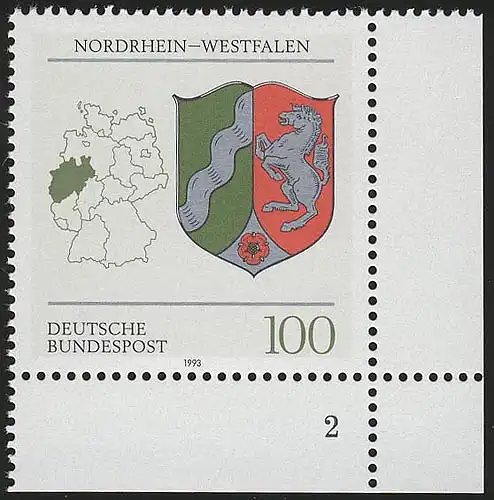 1663 Rhénanie-du-Nord-Westphalie 100 Pf ** FN2