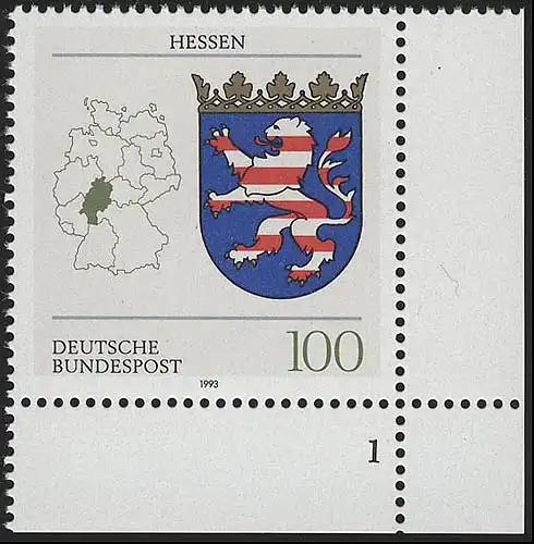 1660 Hessen 100 Pf ** FN1