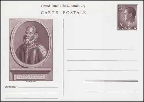 Luxemburg Postkarte P 151 Mansfeldt 6 Fr. 1980, ungebraucht