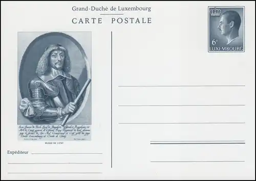 Luxemburg Postkarte P 152 Beck 6 Fr. 1980, ungebraucht 