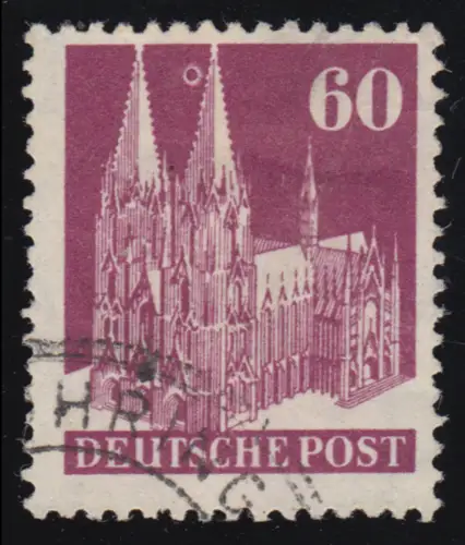 93 eg Bauten 60 Pf. Markendruckfehler Mond zwischen den Türmen, gestempelt