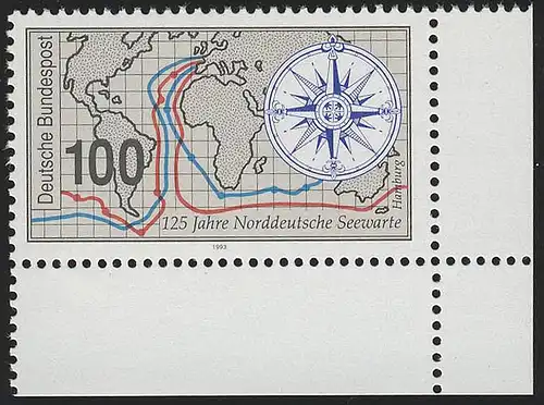 1647 Norddeutsche Seewarte ** Ecke u.r.