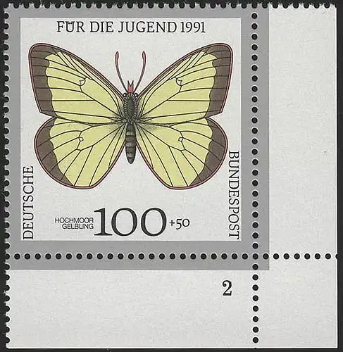 1518 Jugend Schmetterlinge 100+50 Pf ** FN2