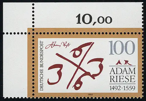 1612 Adam Riese ** Ecke o.l.