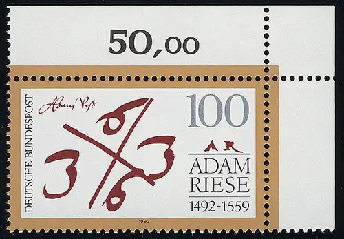 1612 Adam Riese ** Ecke o.r.