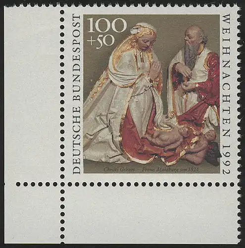 1640 Noël 100+50 Pf ** Coin et l.