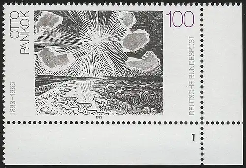 1657 Deutsche Malerei 100 Pf Pankok ** FN1