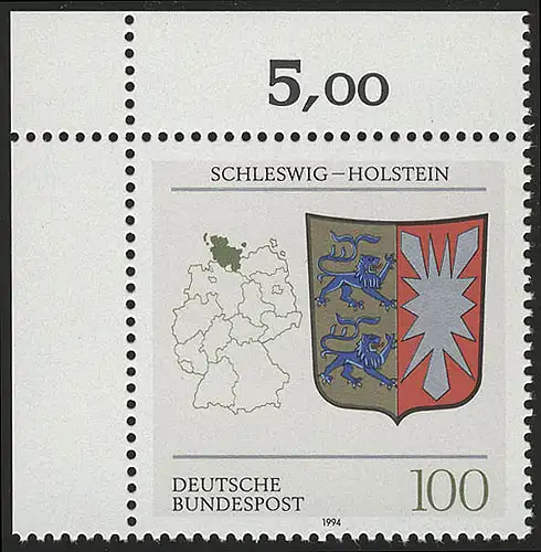 1715 Schleswig-Holstein ** Ecke o.l.
