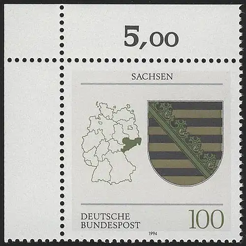 1713 Sachsen ** Ecke o.l.