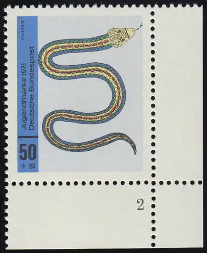 663 Jeunes Dessins pour enfants 50+25 Pf serpent ** FN2