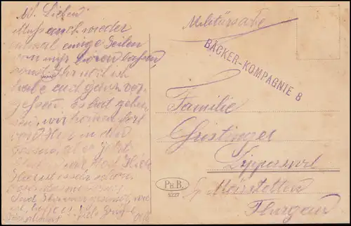 Schweiz-AK Luzern und der Pilatus als Militärsache BÄCKER-KOMPAGNIE 8, gelaufen