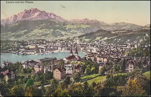 Suisse-AK Luzern et le Pilate comme affaire militaire BÄCKER-COMPAGNIE 8, couru