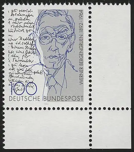 1629 Werner Bergengruen ** Coin et r.