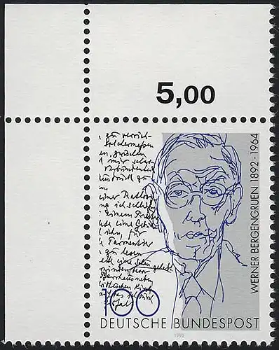 1629 Werner Bergengruen ** Ecke o.l.