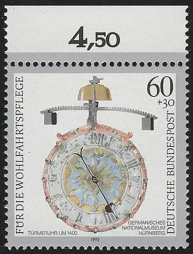 1631 Wofa Horloge de tourelle 60+30 Pf ** Oberrand