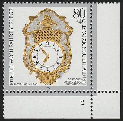 1633 Wofa Flötenuhr 80+40 Pf  ** FN2