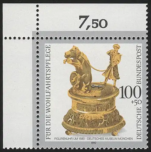 1634 Wofa montre de figure 100+50 Pf ** coin o.l.