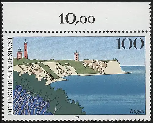 1684 Rügen Kap Arkona 100 Pf ** Oberrand
