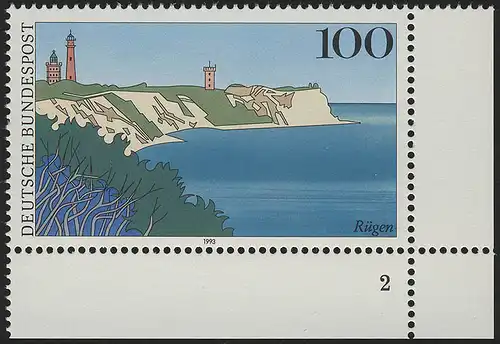 1684 Rügen Kap Arkona 100 Pf ** FN2